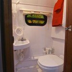 Each bathroom in a SOLAR Camper Van Rental has a flushing toilet, sink and shower. Some bathrooms are heated!