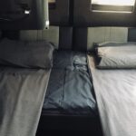 The TWIN bed rear set up in a Roadtrek RS Adventurous XL